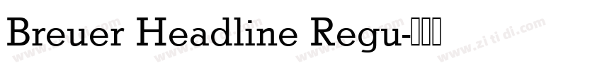 Breuer Headline Regu字体转换